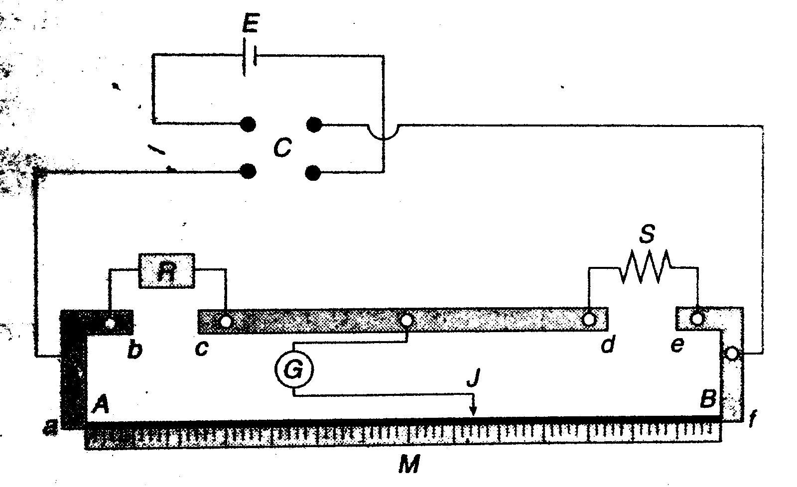 Diagram of a school-physics lab potentiometer, used in measurement purpose
