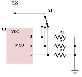 Simple 3-pin IO schematic